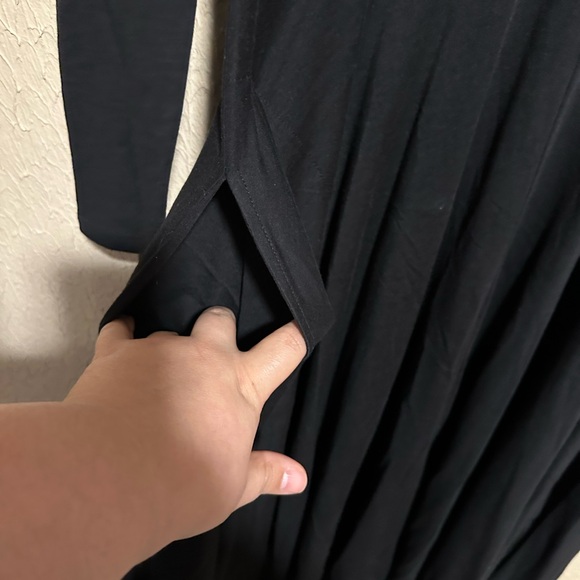 PERUVIAN CONNECTION Anna Dress in Black Size Medium Pima Cotton Model - Picture 4 of 7